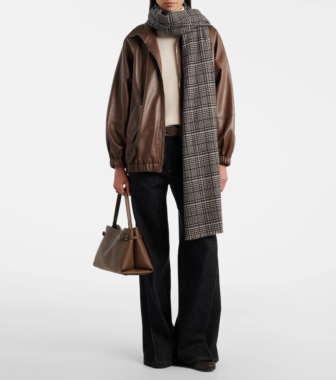 Brunello Cucinelli - Checked cashmere scarf