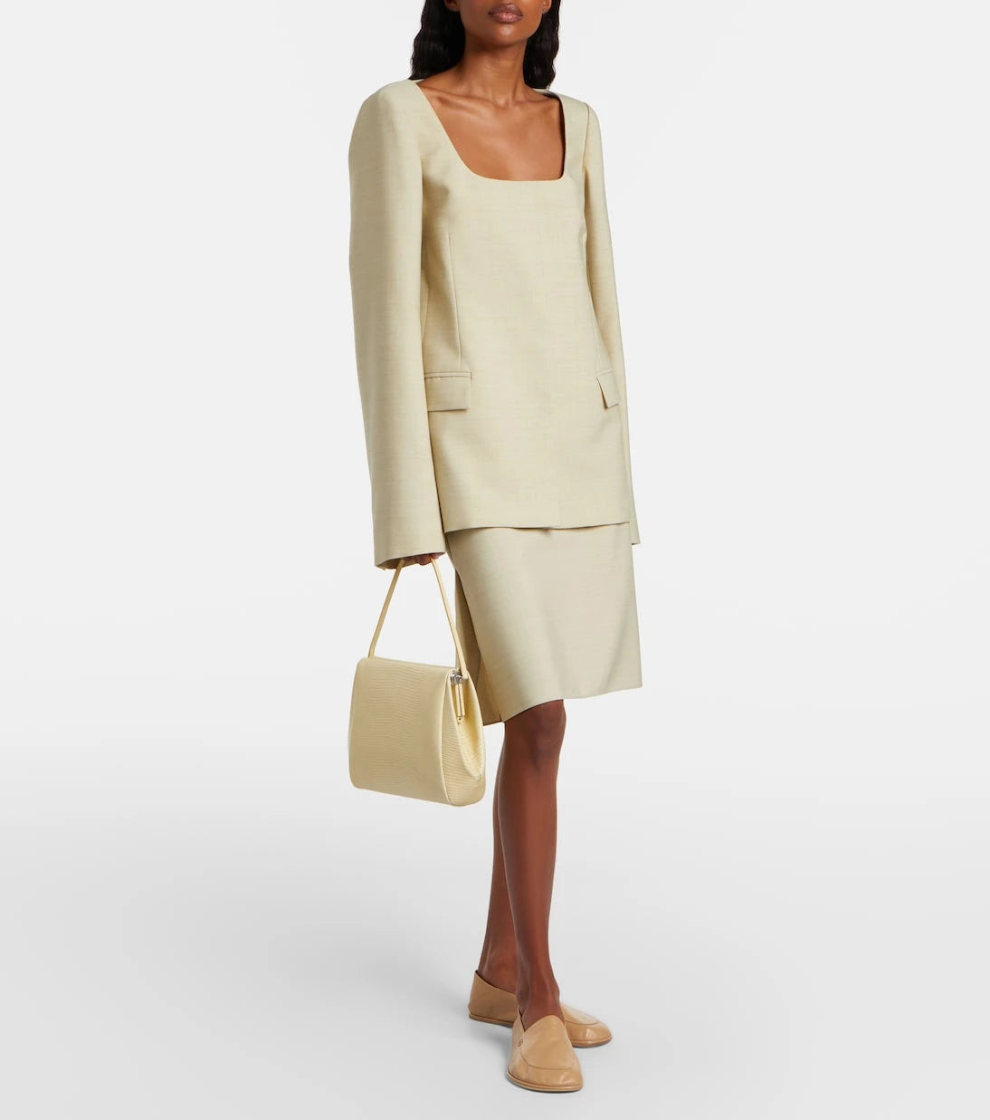 Calvin Klein Collection - Lunas wool midi skirt