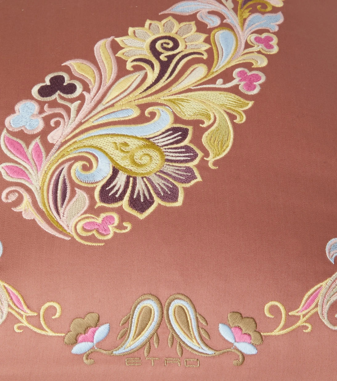 Etro - Paisley embroidered cotton cushion
