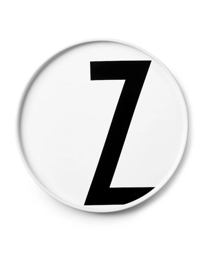 Design Letters A-Z 20 cm Desen Tatlı Tabağı