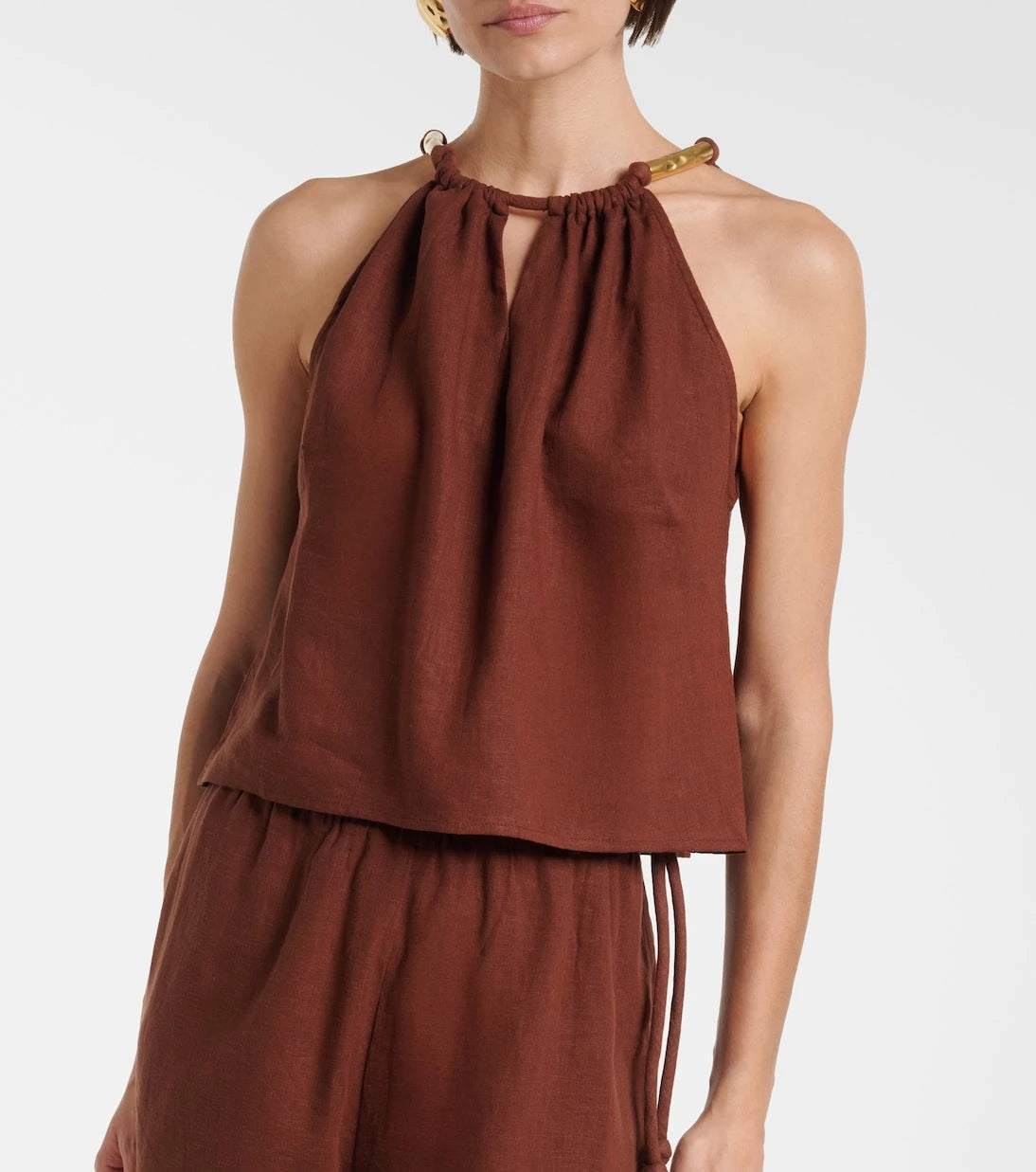 ViX Paula Hermanny - Janet linen-blend top
