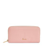 Pink Oxford Zip-Around Wallet