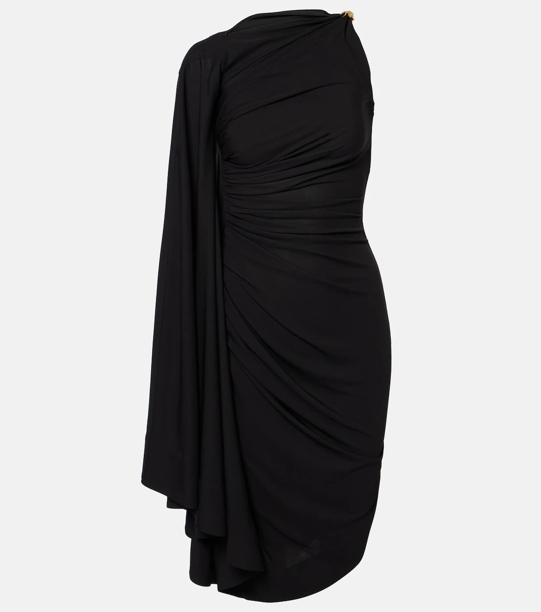 Bottega Veneta - Embellished draped jersey midi dress