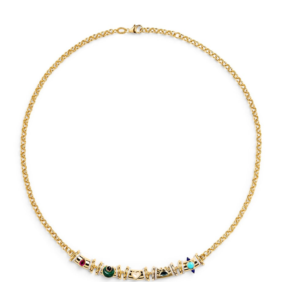 Yellow Gold, Diamond and Mixed Stone Lot N*91 Milky Way Necklace