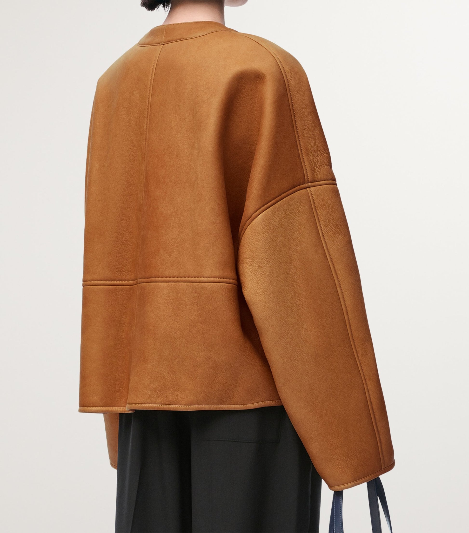 LOEWE Brown Shearling Cardigan