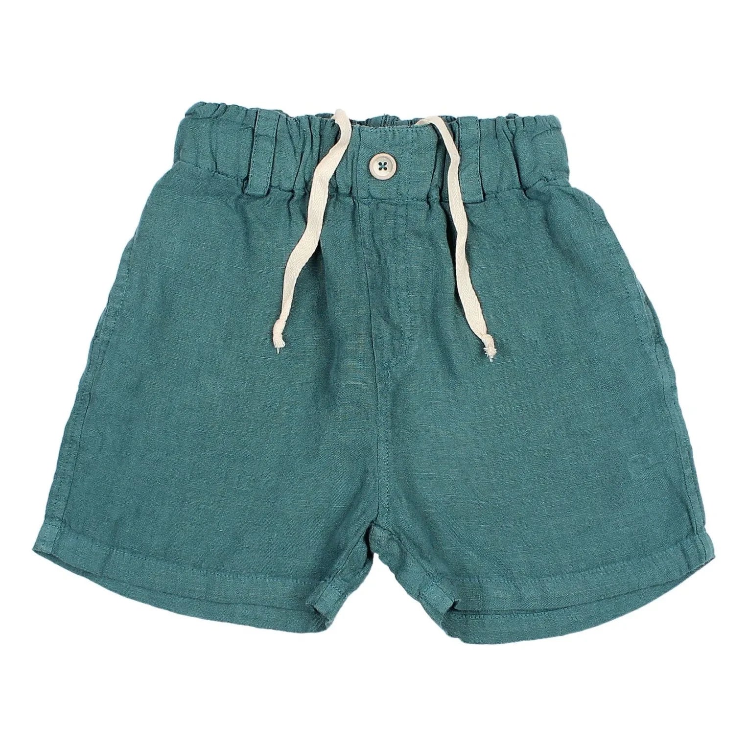 Búho - Bermuda shorts Linen | Peacock blue