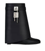 Givenchy Black Leather Shark Lock Ankle Boots 90