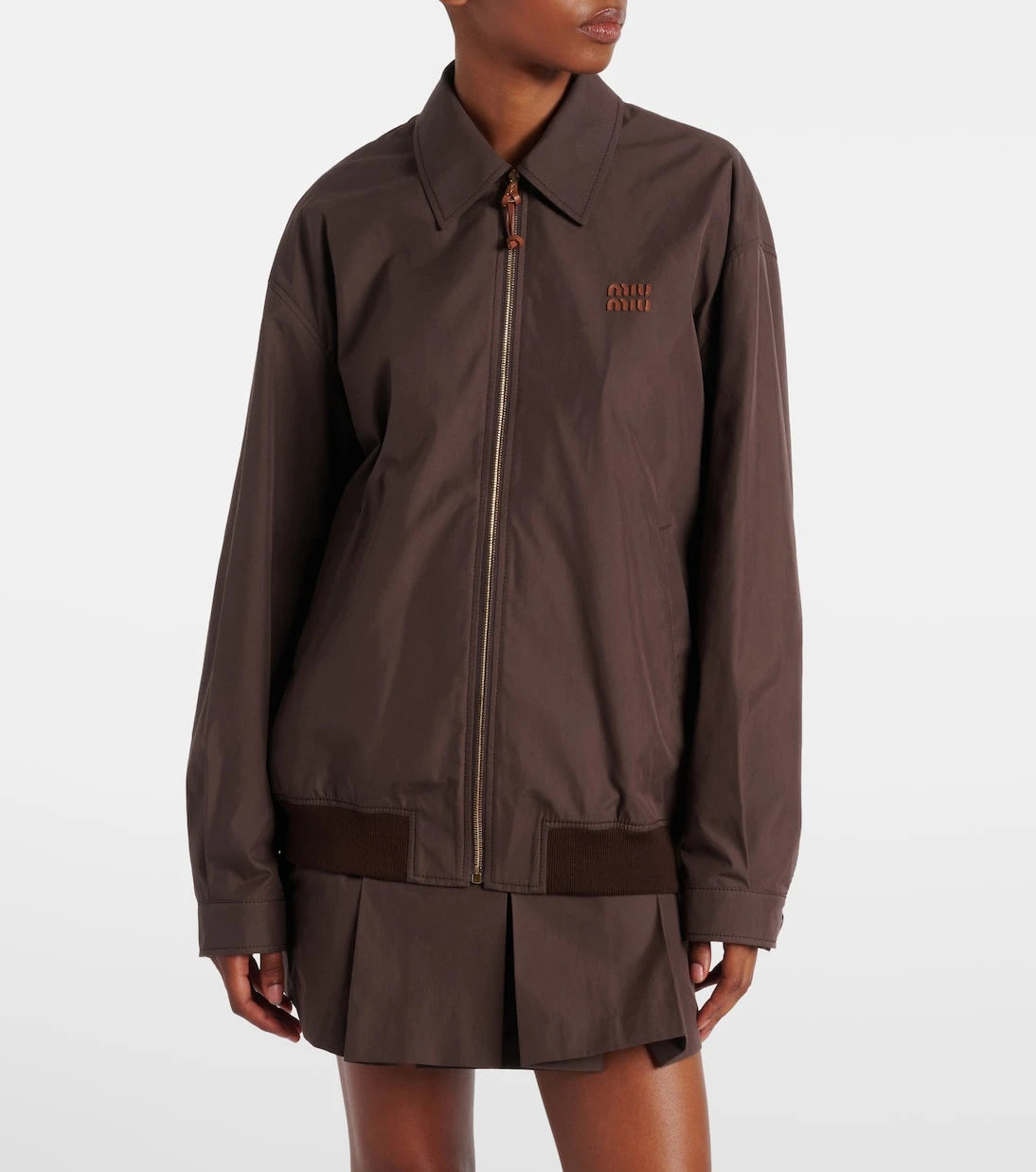 Miu Miu - Logo cotton-blend blouson