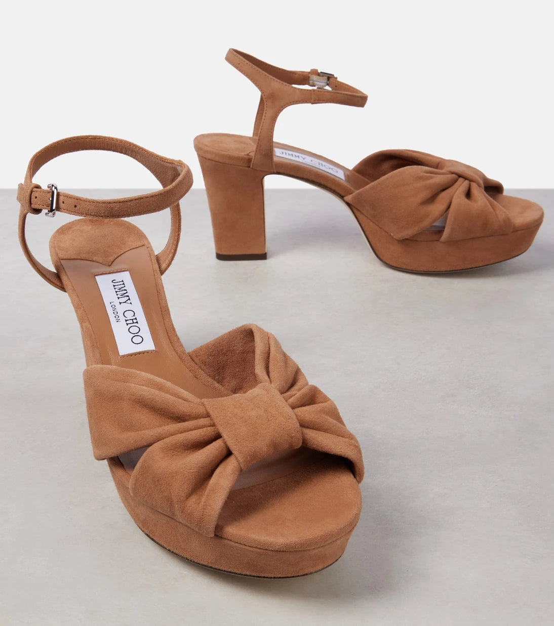 Jimmy Choo - Heloise 80 suede platform sandals