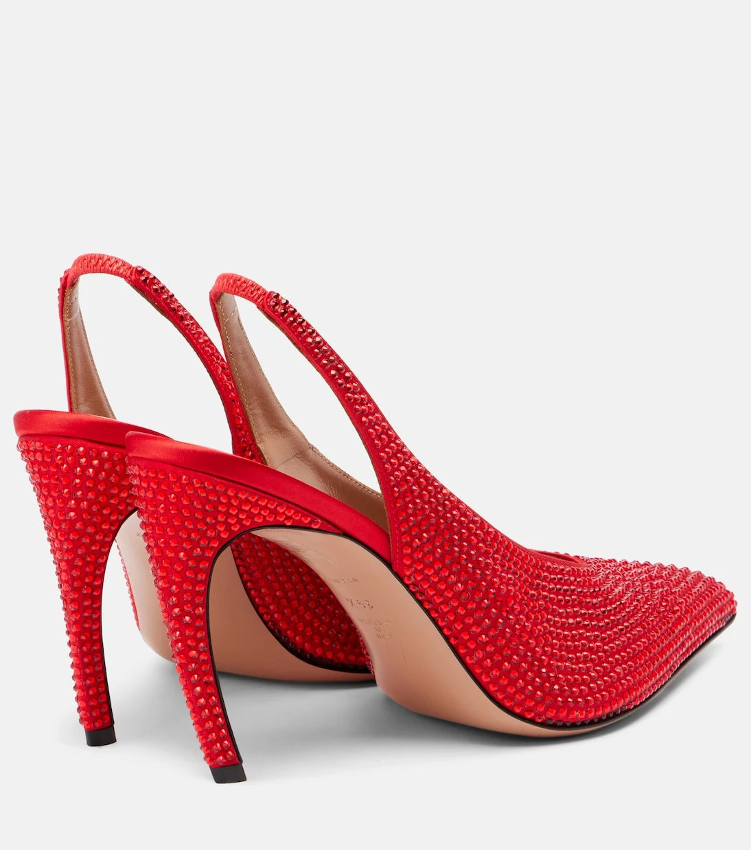 The Attico - Viper 95 embellished slingback pumps