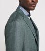 Canali Green Wool-Blend Tailored Blazer