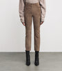 Brown Suede Duke Flared Trousers