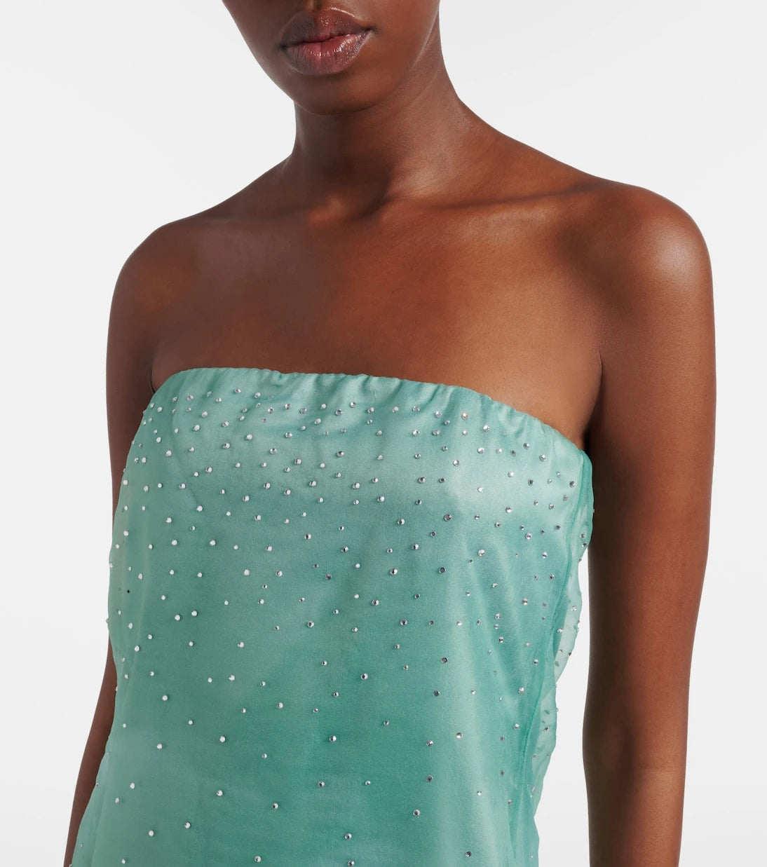 Staud - Amara embellished organza maxi dress