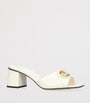 Valentino Garavani Beige Leather VLogo Mules 60