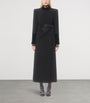 Valentino Black Virgin Wool-Cashmere Bow Overcoat