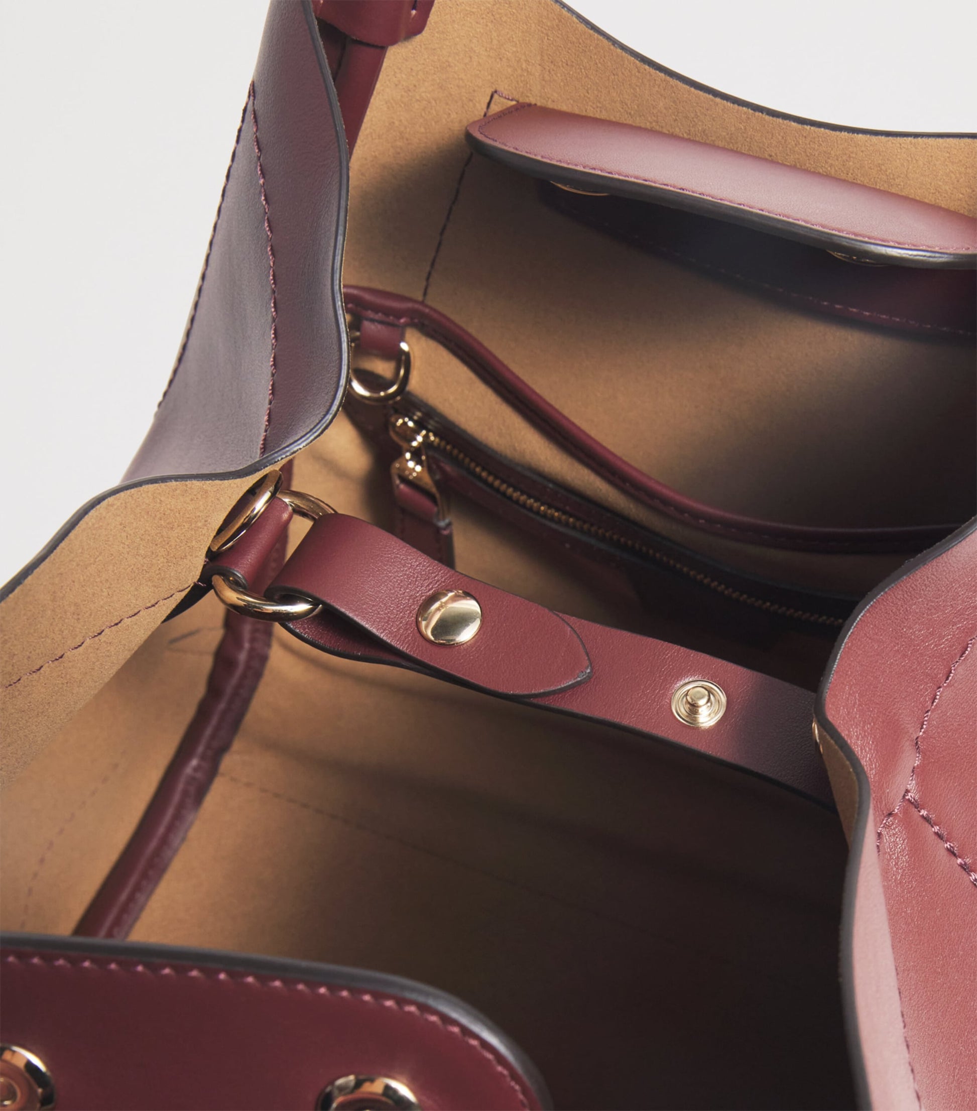 Max Mara Red Small Leather Marine Top-Handle Bag