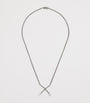 Eva Fehren Blackened White Gold and Diamond X Necklace