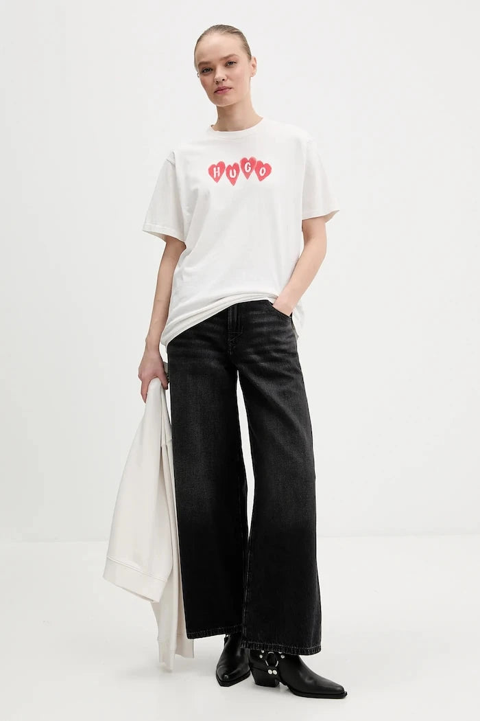 Памучна тениска HUGO Vintage Tee_22