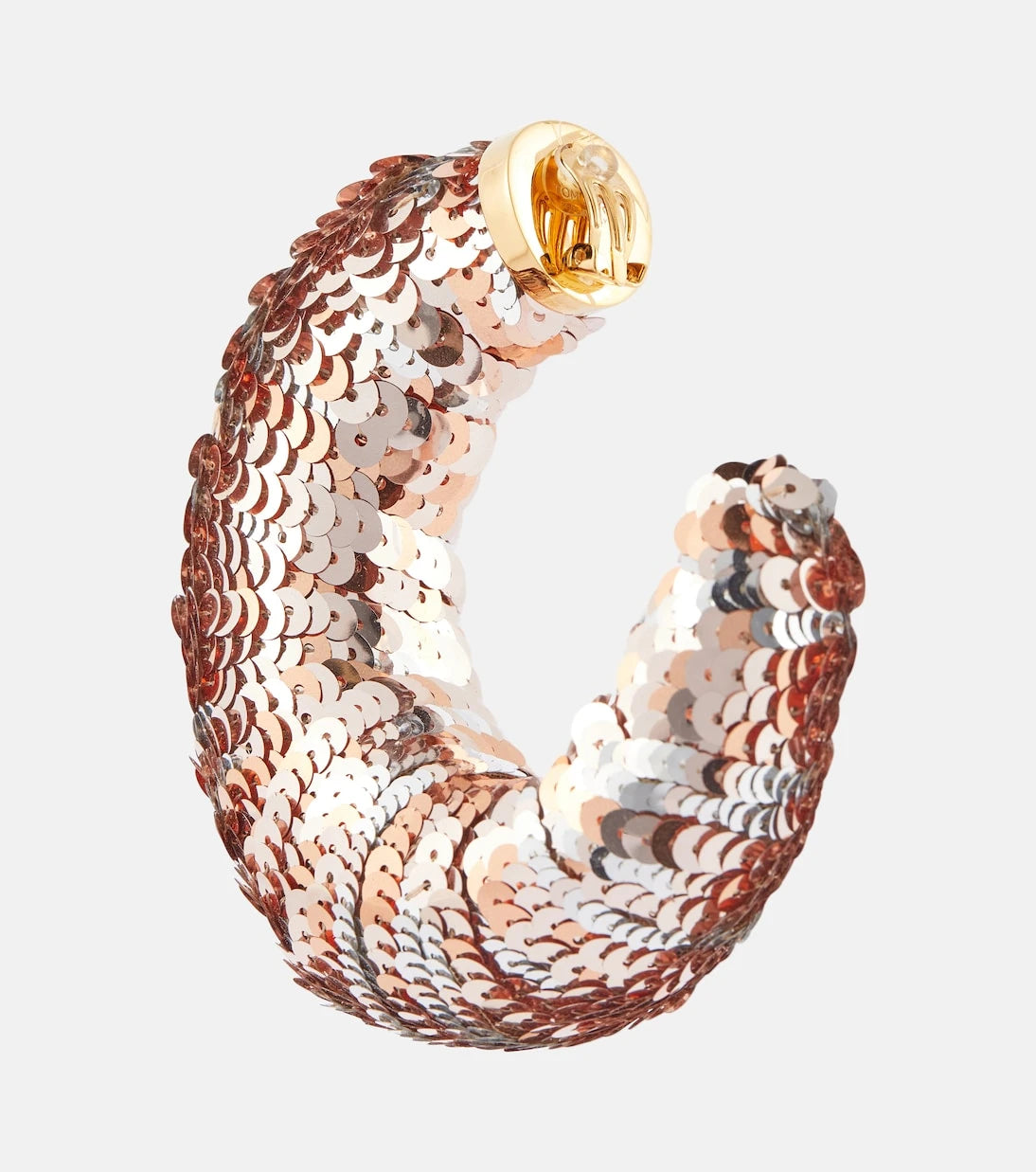 Tom Ford - Croissant sequined hoop earrings
