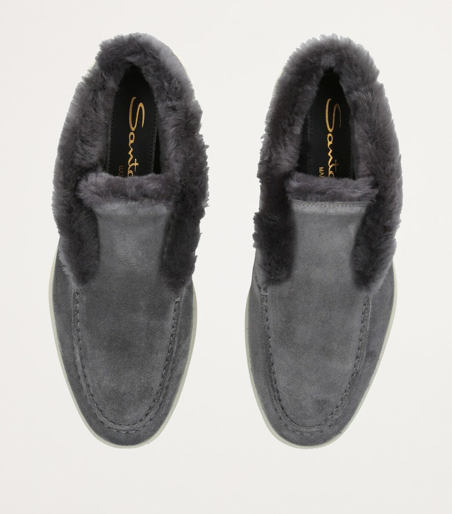 Grey Suede Fortune Ankle Boots