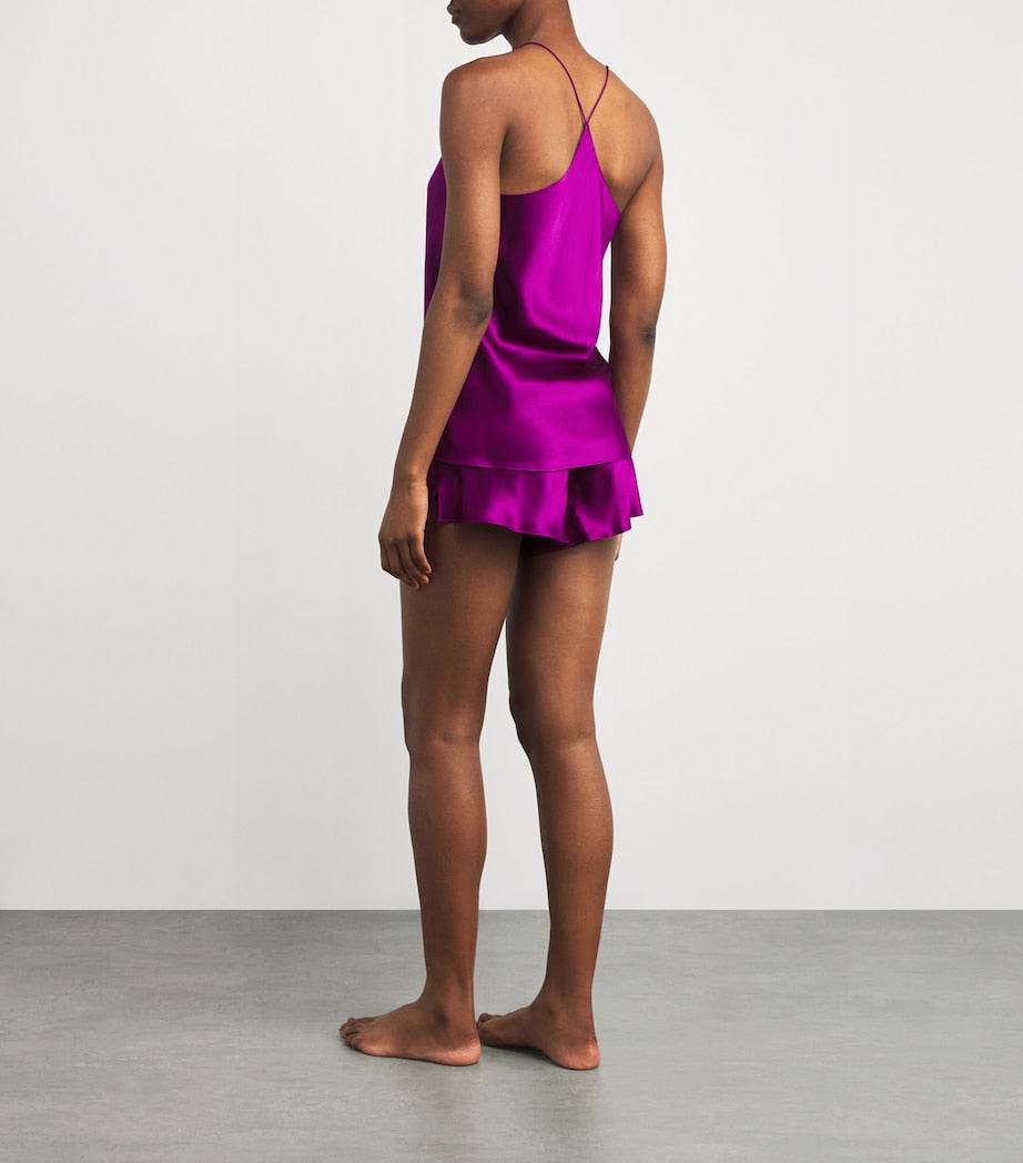 Olivia von Halle Purple Silk Bella Pyjama Set