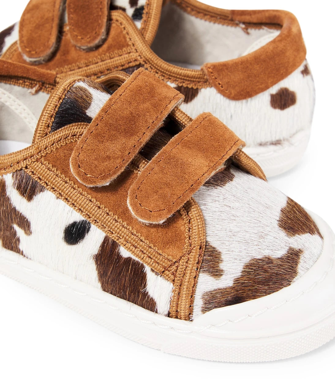 PèPè - Printed calf hair and suede sneakers