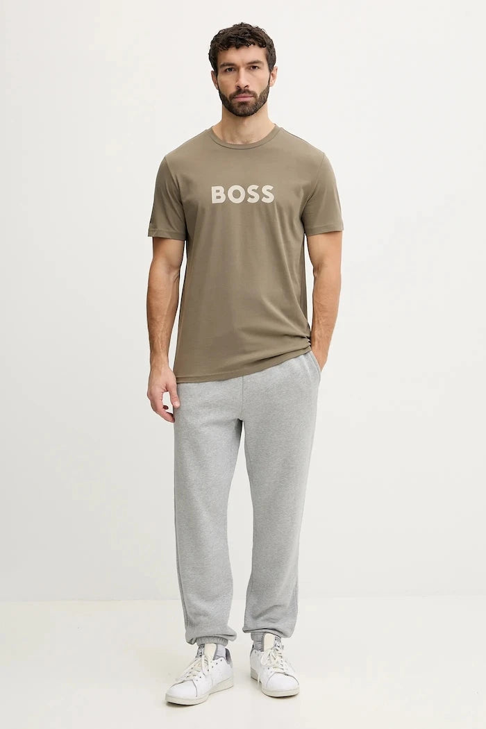 BOSS erkek pamuklu T-Shirt RN