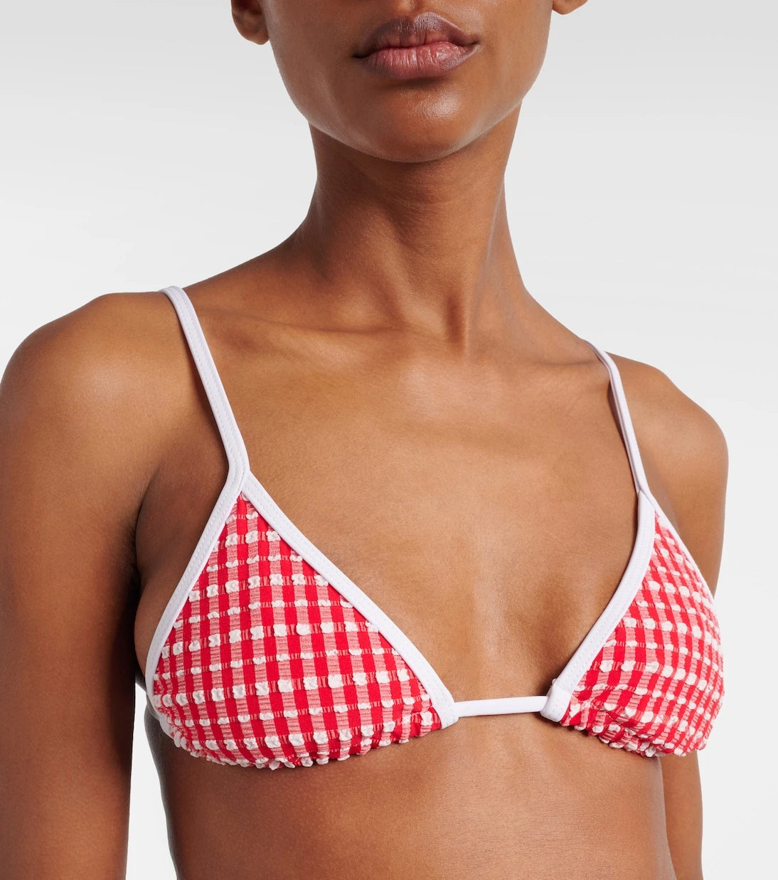 Jade Swim - Via gingham bikini top