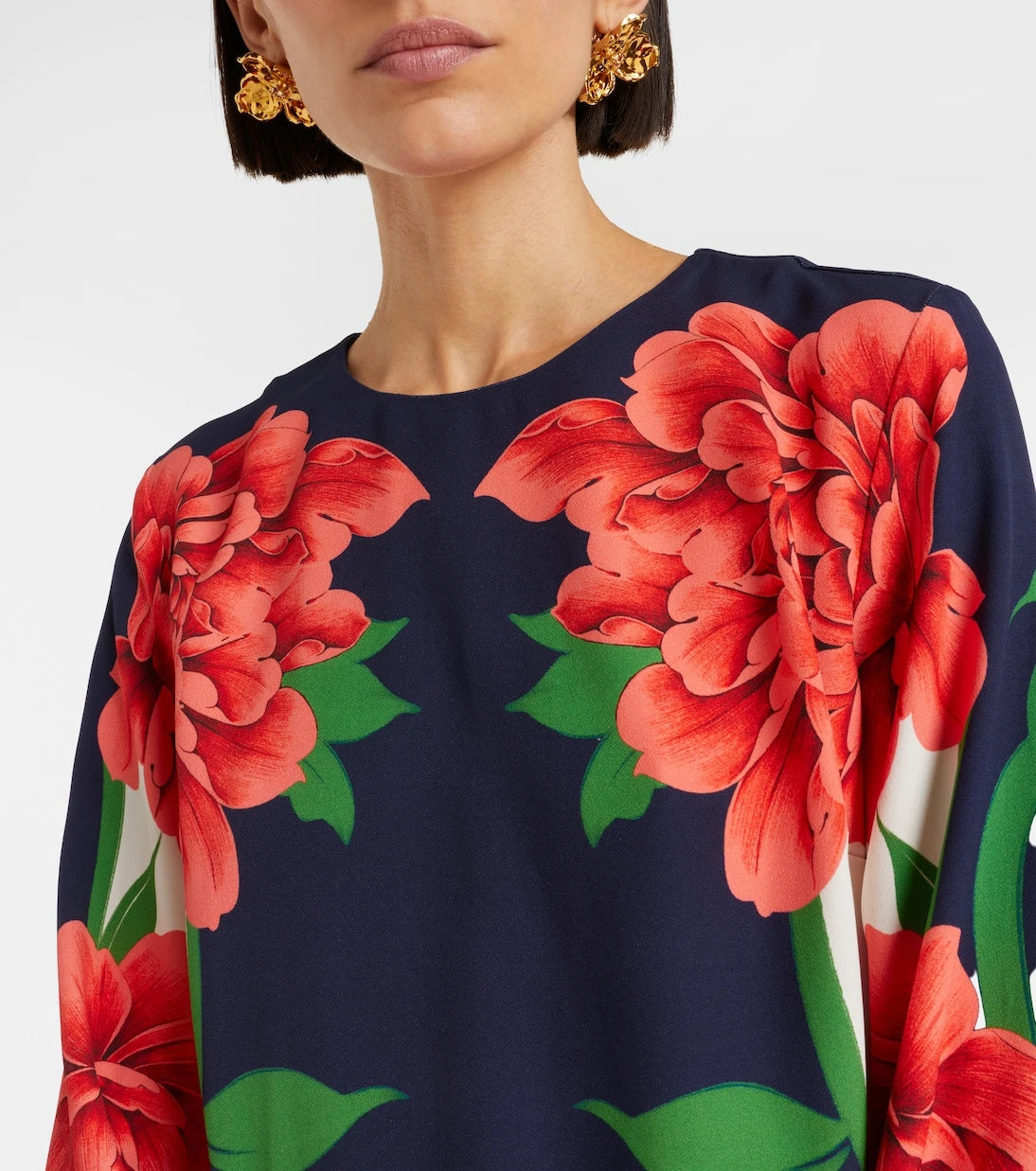 La DoubleJ - Supremes printed satin minidress