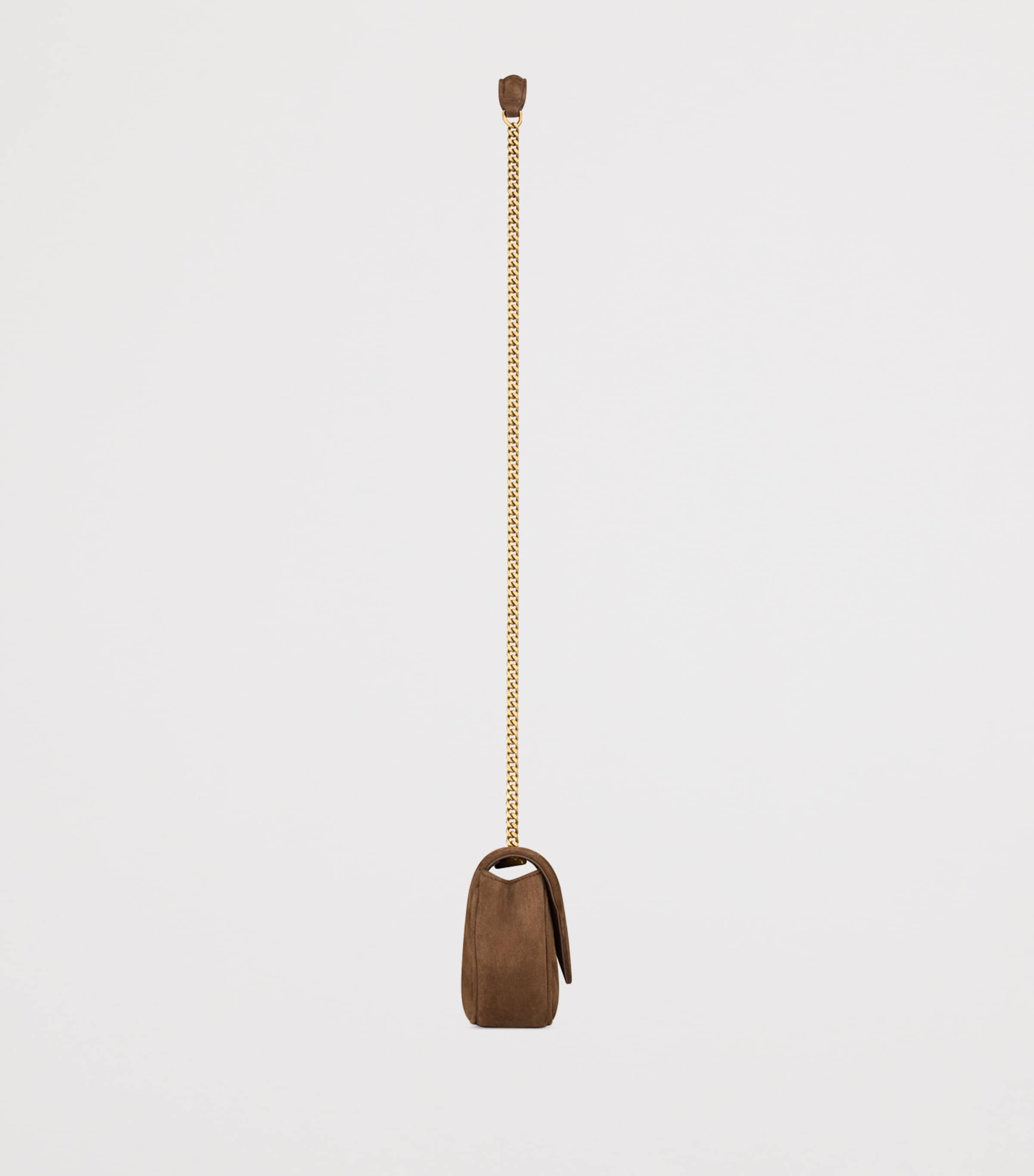 Saint Laurent Brown Mini Loulou Shoulder Bag