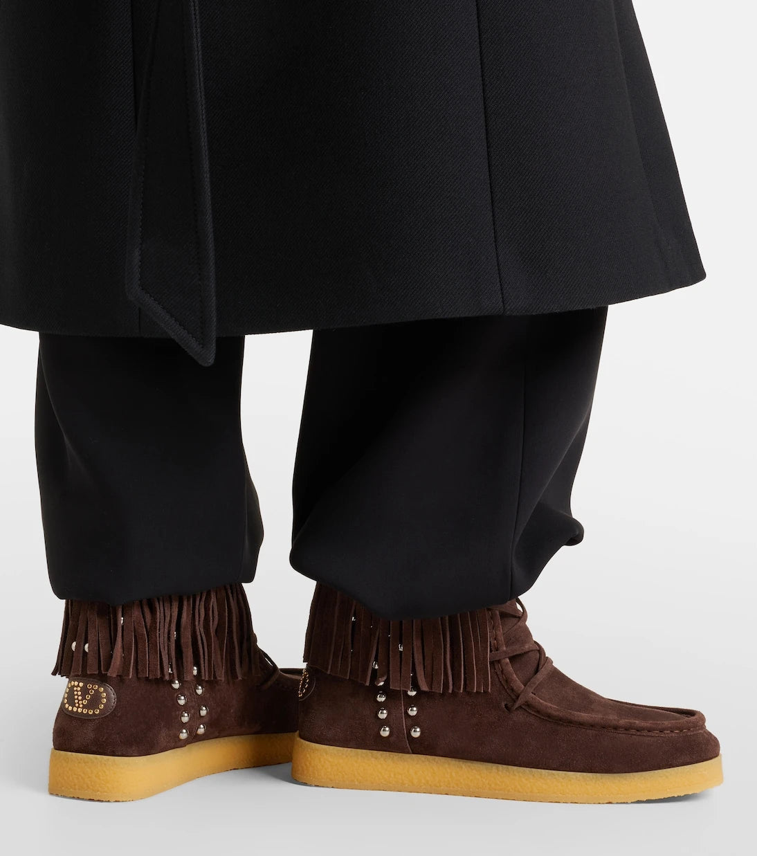 Valentino Garavani - Nellcôte studded suede ankle boots