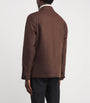 Brown Wool-Silk Overshirt