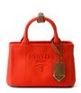 Prada Orange Mini Canvas Logo Top-Handle Bag
