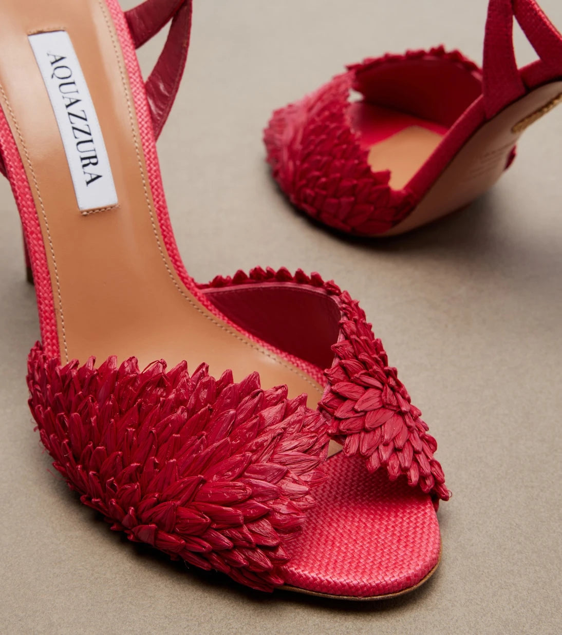 Aquazzura - Rio Flirt raffia sandals
