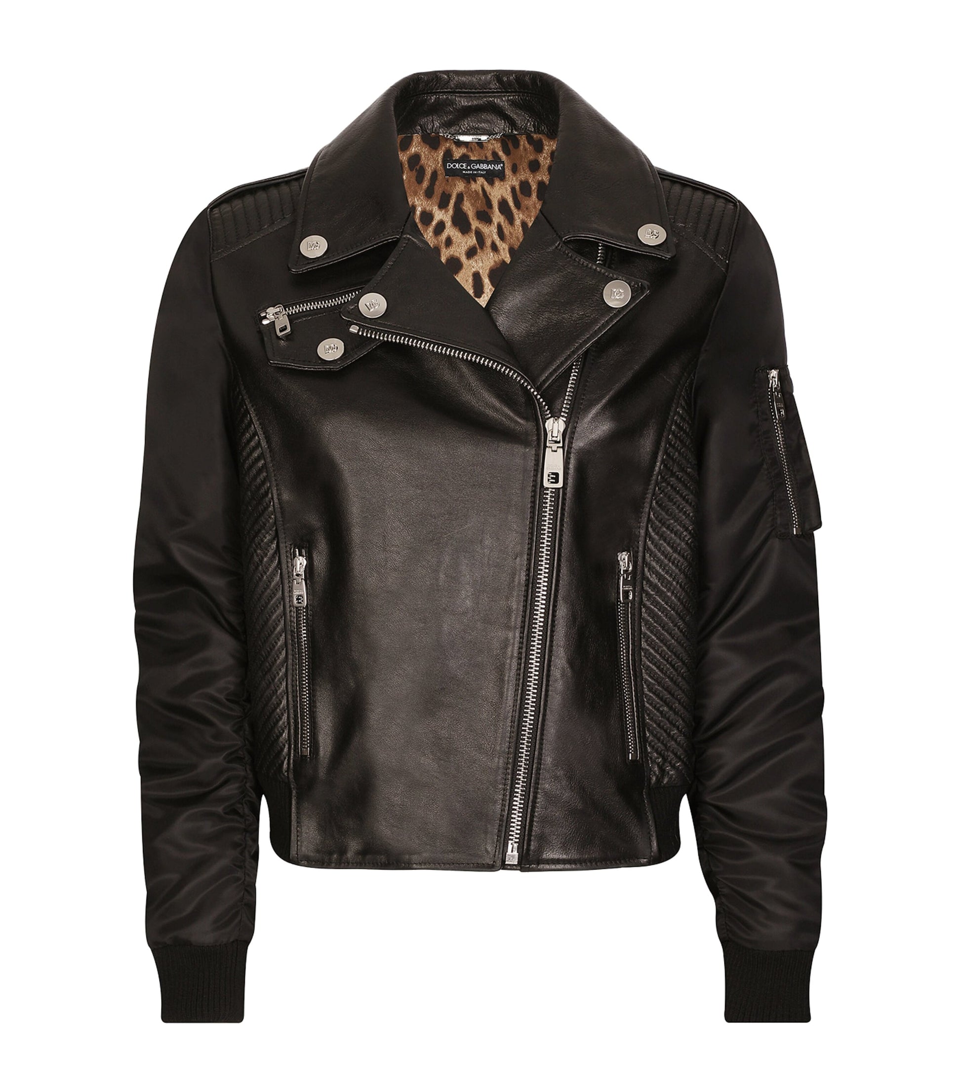 Multi Leather Biker Jacket