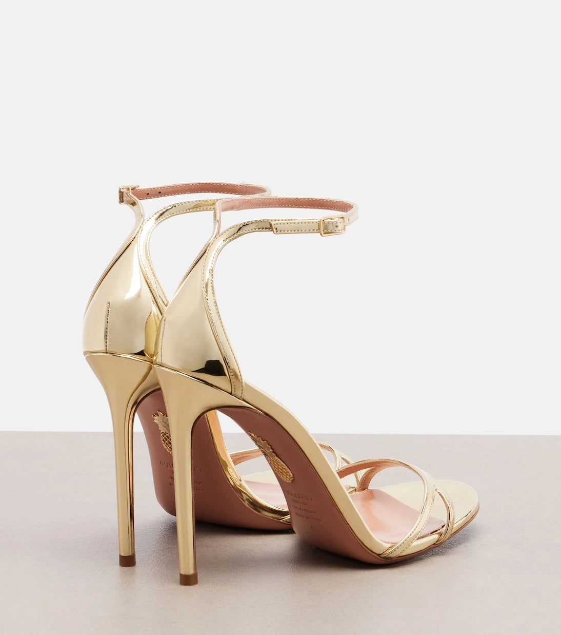 Aquazzura - Metallic leather sandals