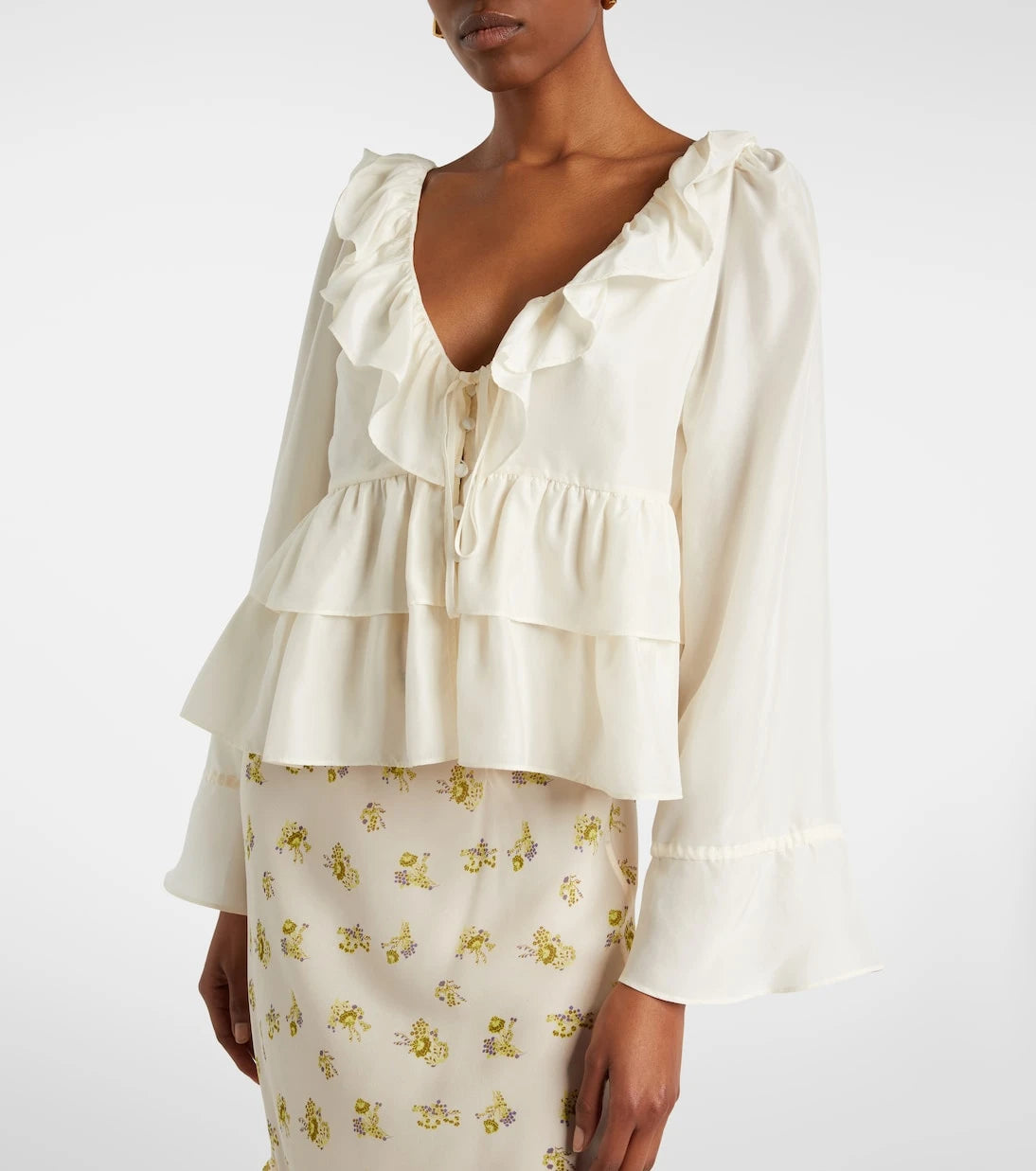 Dorothee Schumacher - Ruffled silk shirt