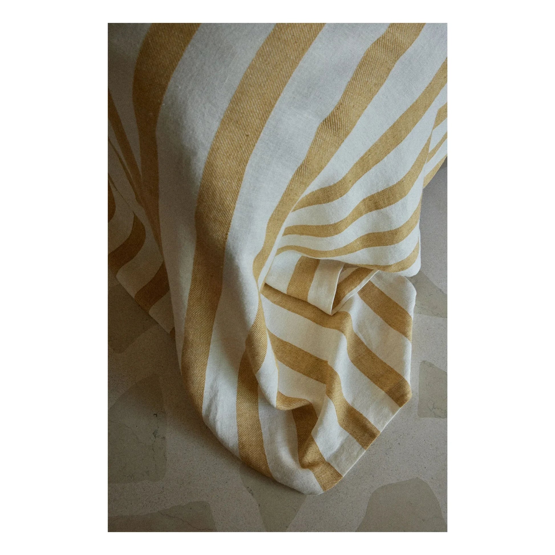 Gabrielle Paris - Bastide linen bedspread | Yellow Curry colour