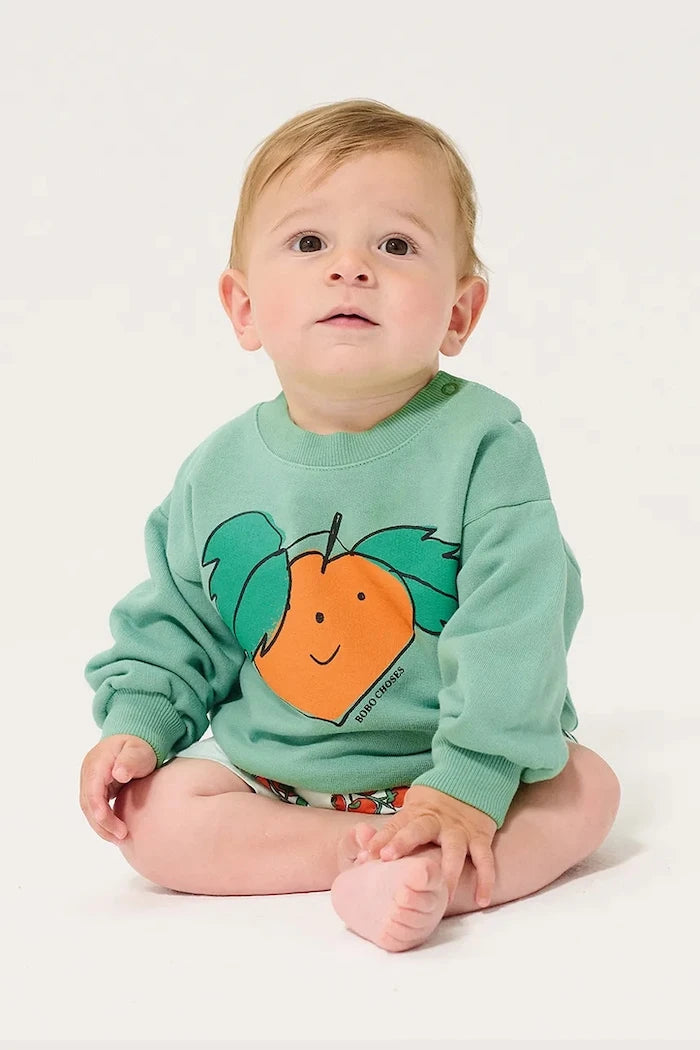 Бебешки памучен суичър Bobo Choses Tangerine