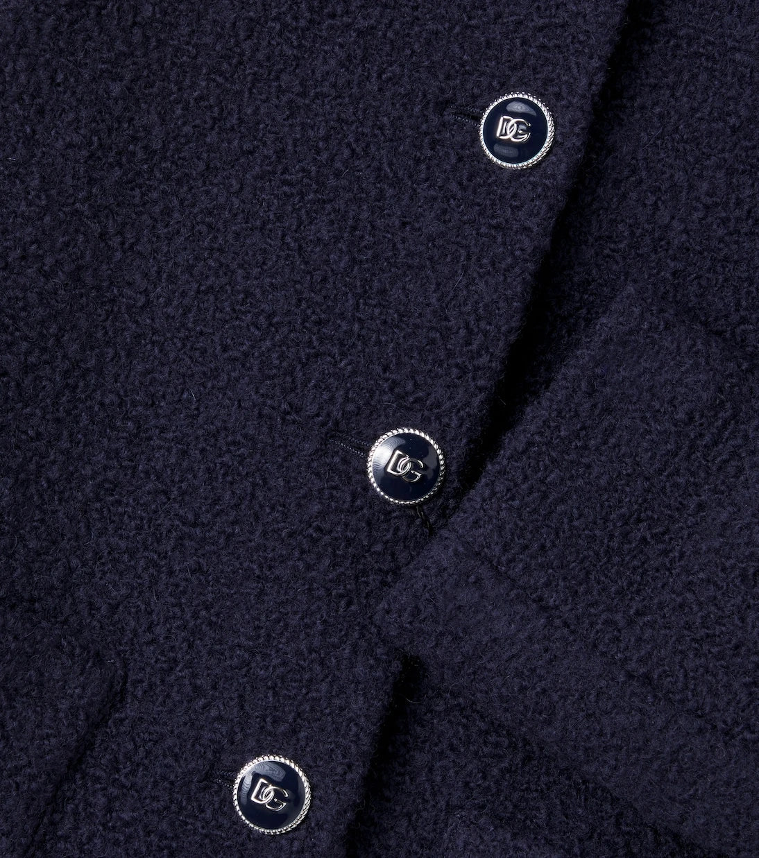 Dolce&Gabbana Kids - DG wool-blend bouclé coat