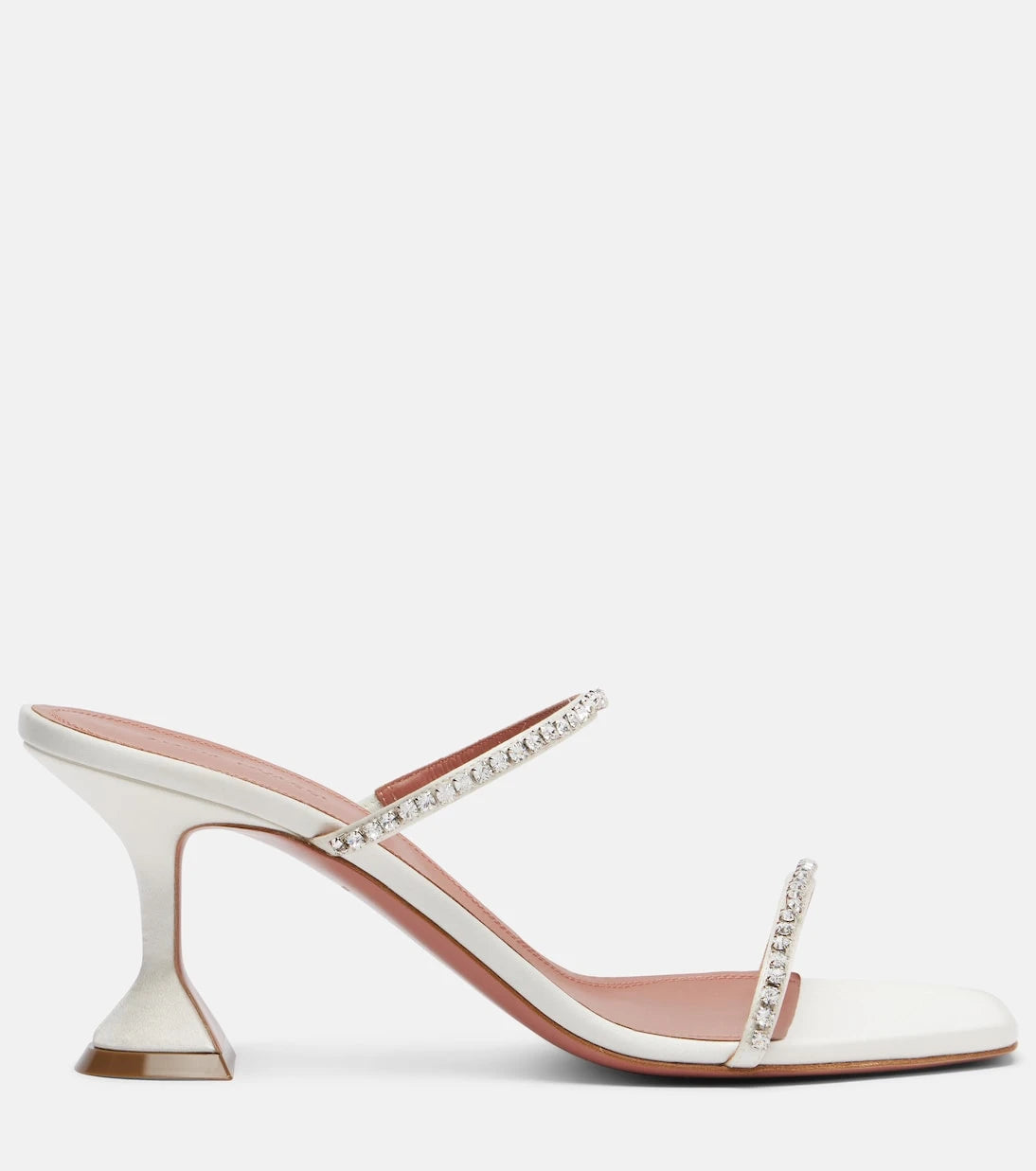 Amina Muaddi - Gilda 70 embellished satin mules