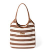 Miu Miu Brown Canvas-Leather Ivy Tote Bag