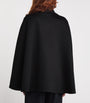 Black Double Cashmere Cape Coat