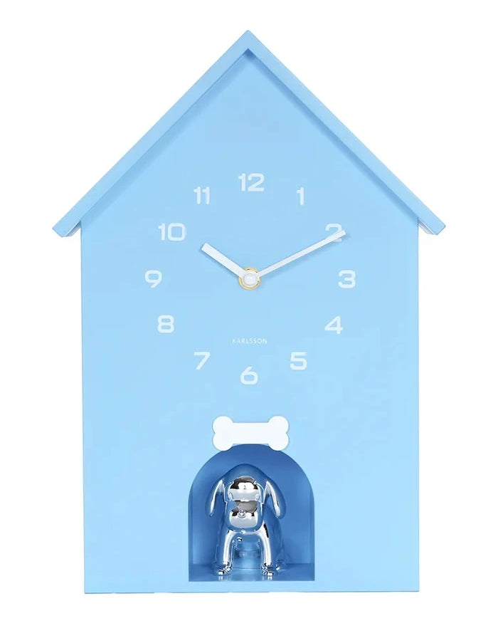 Стенен часовник със звук Karlsson Dog House 36,5 x 26,5 cm