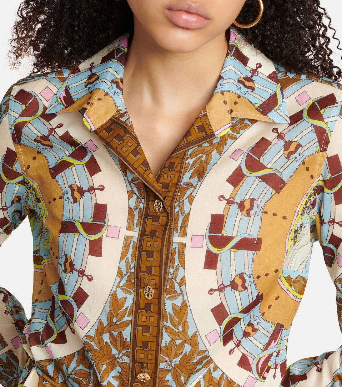 Tory Burch - Belted cotton top