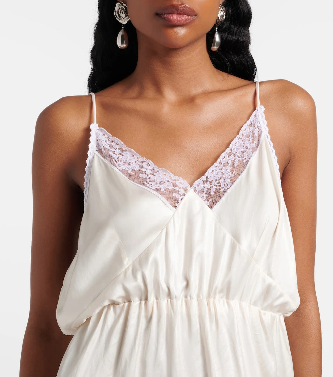 Magda Butrym - Lace-trimmed slip dress