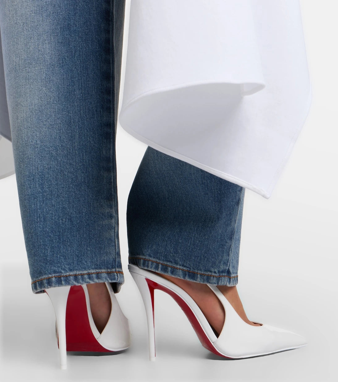 Christian Louboutin - Miss Z patent leather slingback pumps
