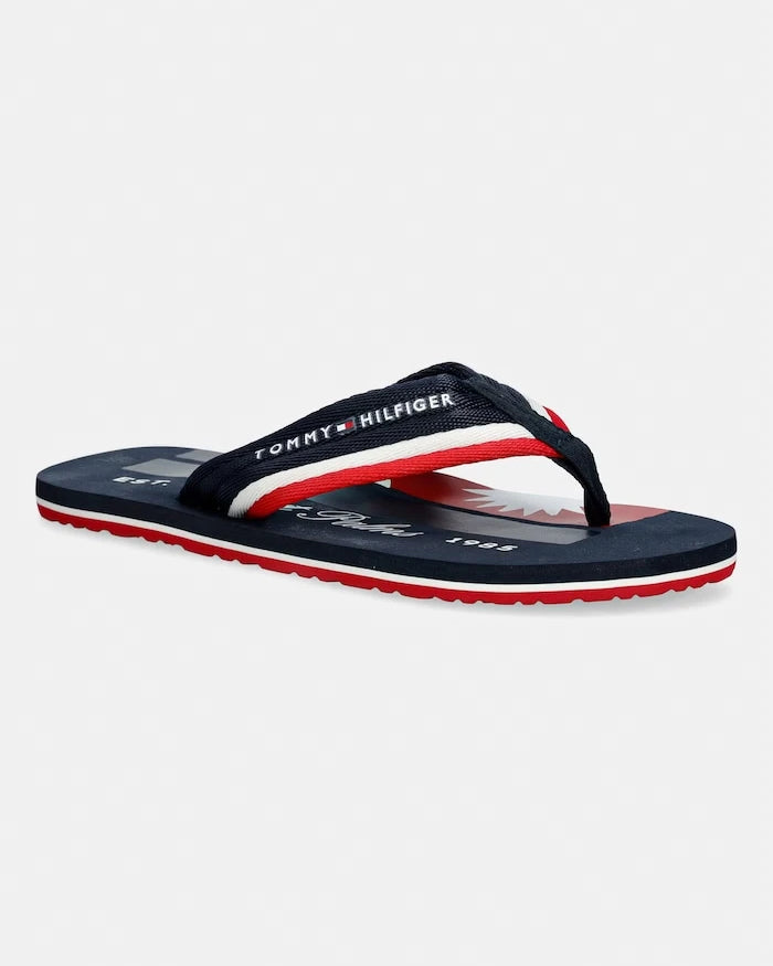 Tommy Hilfiger Erkek Parmak Arası Terlik PATCH PRINT HIFIGER BEACH SANDAL