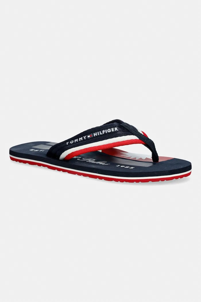 Tommy Hilfiger Erkek Parmak Arası Terlik PATCH PRINT HIFIGER BEACH SANDAL