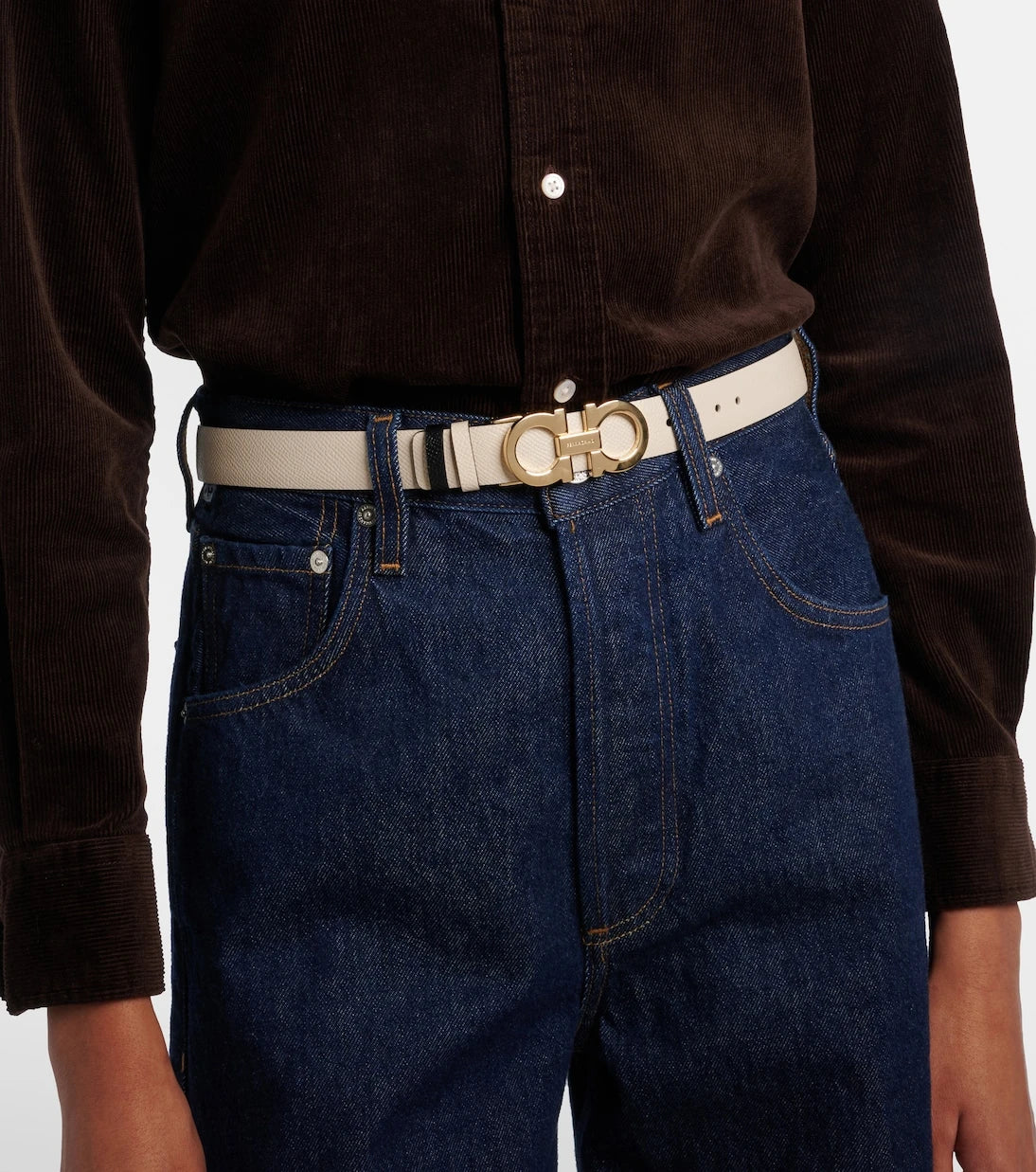 Ferragamo - Gancini reversible leather belt